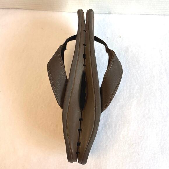 Olukai Ohana Mens Flip Flops Size 8 Brown Casual Summer Beach Sandals - Picture 4 of 8